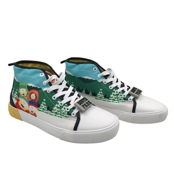 🎮South Park High-Top Sneakers Mens Size 9 Ground Up Cartoon Streetwear Shoes